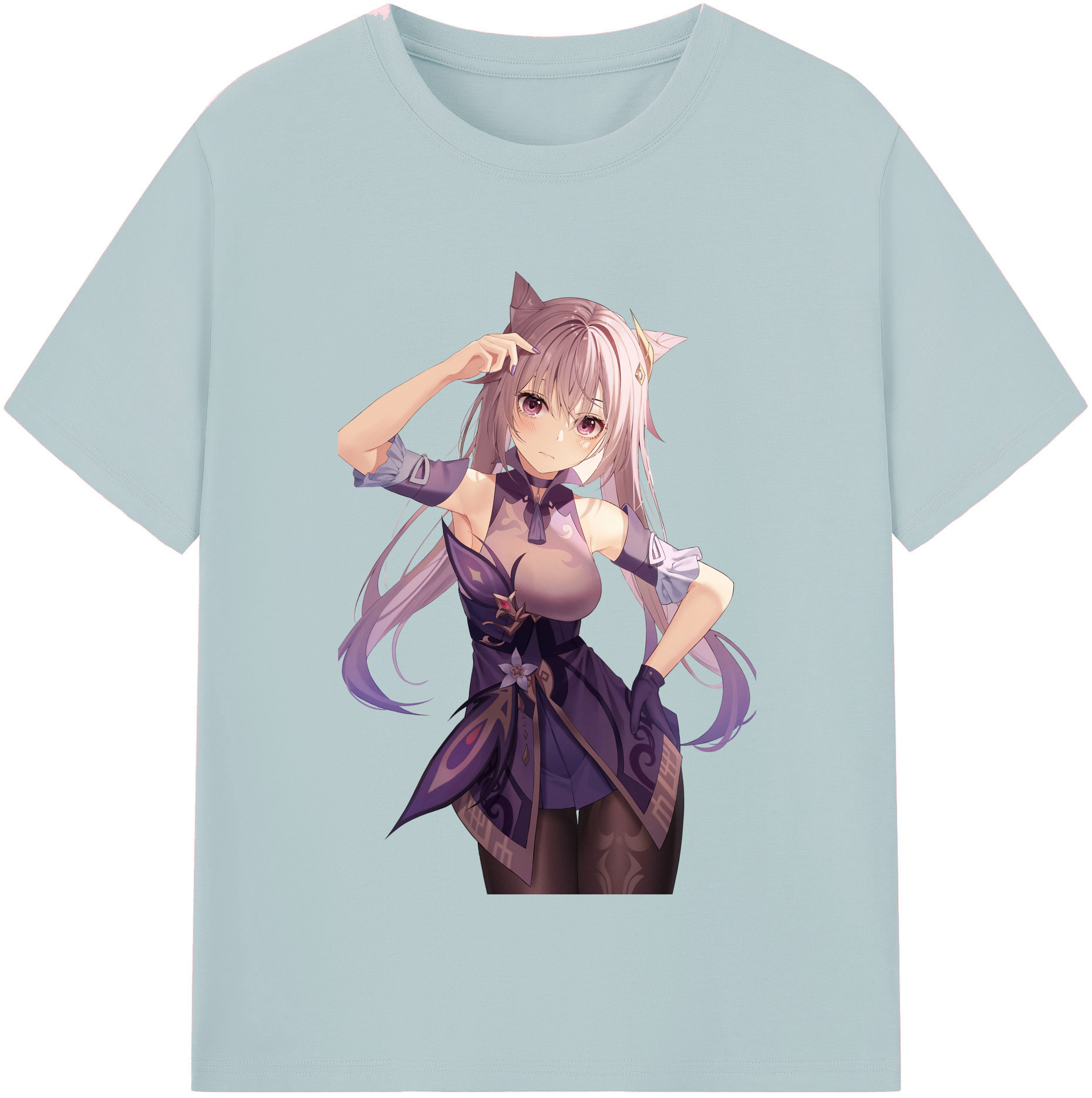 げんし神 刻晴 こくせい genshin Kokusei 綿100％半袖Tシャツ（フロントプリント）